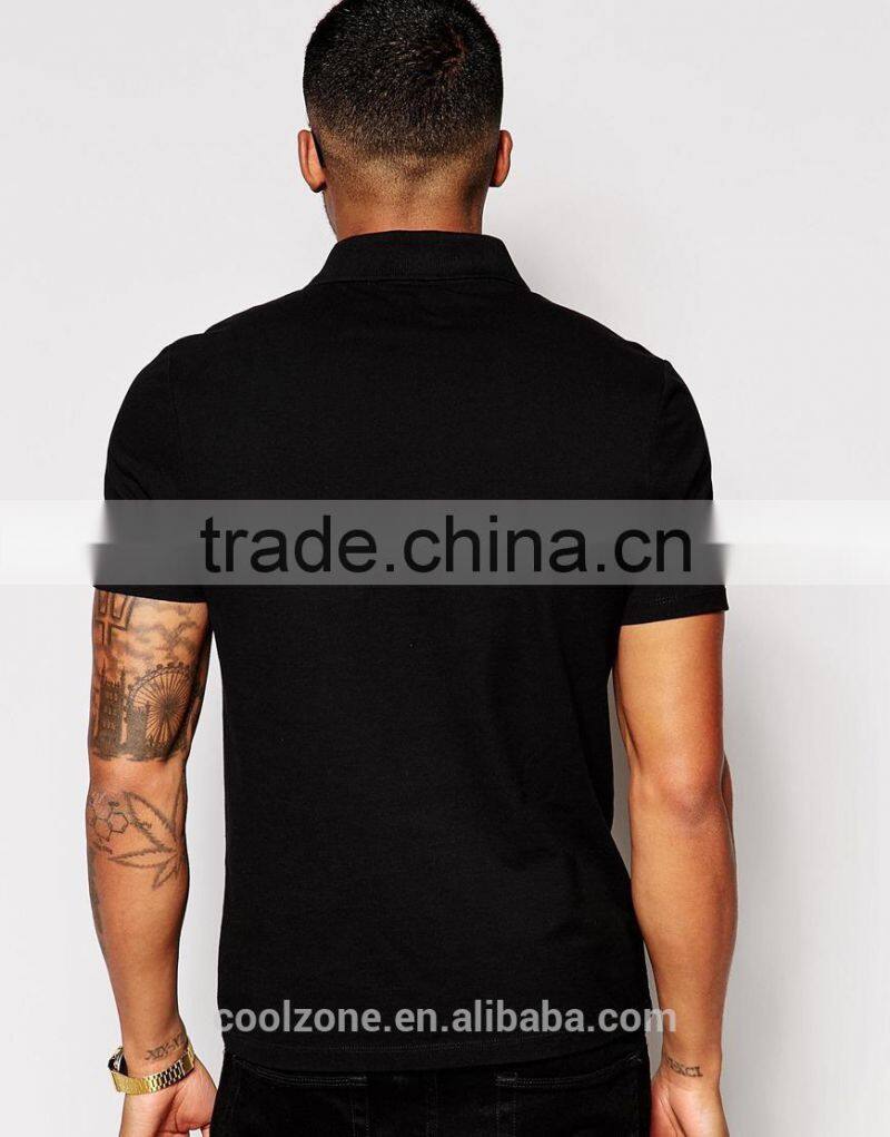 High quailty muscle fit short sleeve polo shirt for men