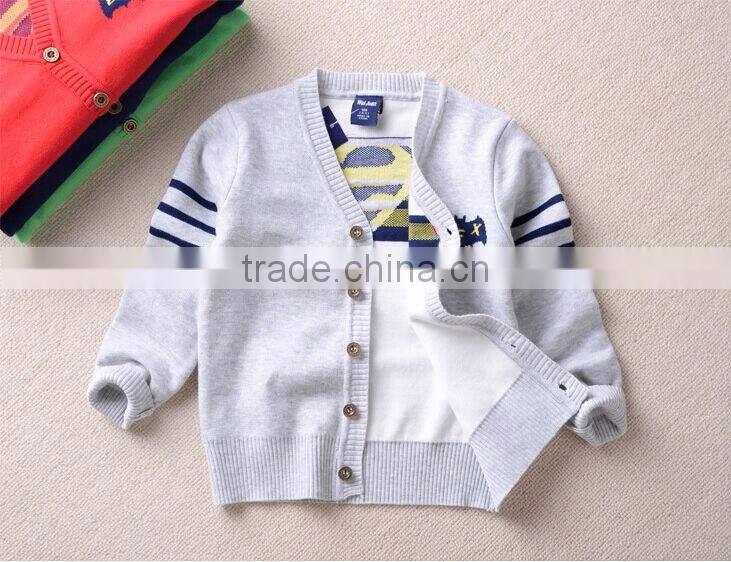 New 2016 Hot Autumn Children Sweater Boys Knitting Cotton Sweater Cardigans