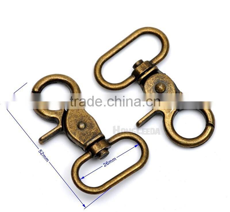 25mm 1inch antique brass Bronze color Alloy Swivel Clasps Snap Key Hooks DIY Key Chain Ring HK-005