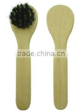 Tiny horse hair wooden handle shoe brush