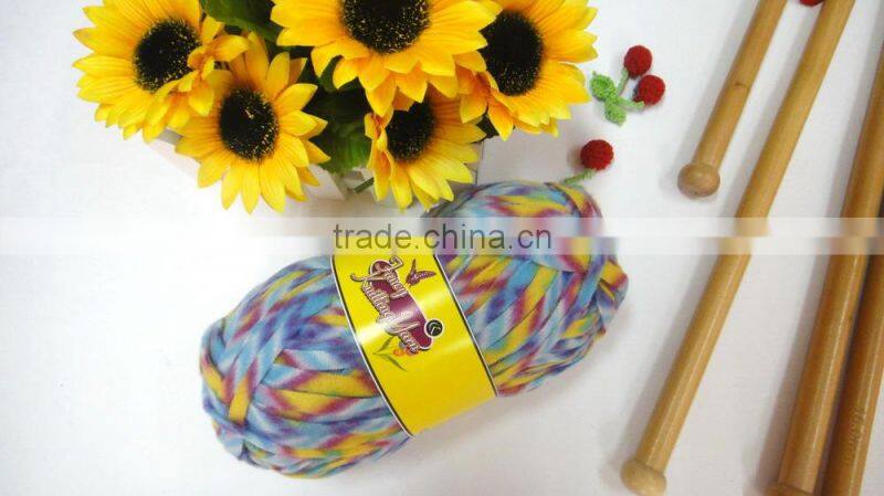 Hand dyed mixed color fancy knitting yarn for t shirt yarn