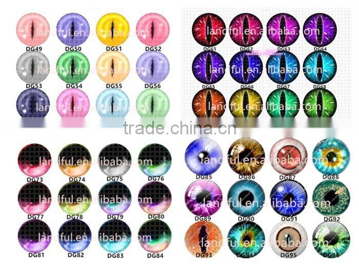 10mm Yellow Glass Cat Eyes Craft Soft Toys Safety Plastic Stuffed Dragon Eyes