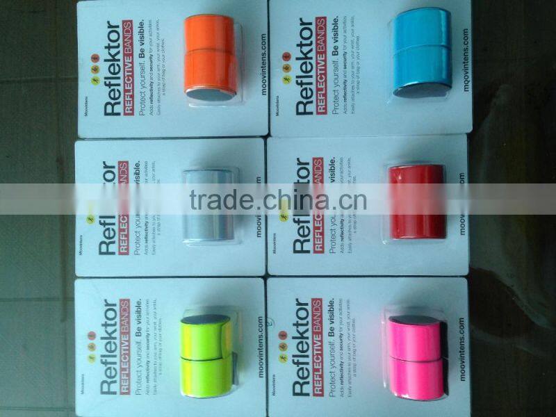 high visible safety running sports wear reflective wrist slap band