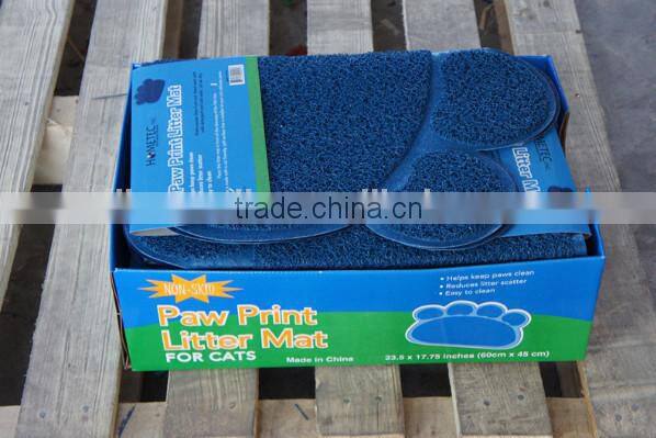 Small Quantity custom size custom design PVC coil cat litter mat/6 kinds design cat litter cat/Beige PVC coil kitty litter mat