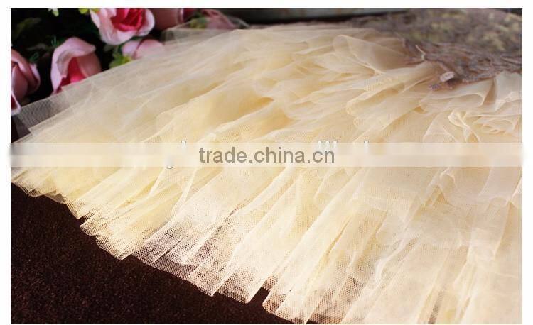 1-10T princess girls party dresses kids ivory lace dress posh tiered petti tutu dress baby girl clothes summer M5042004