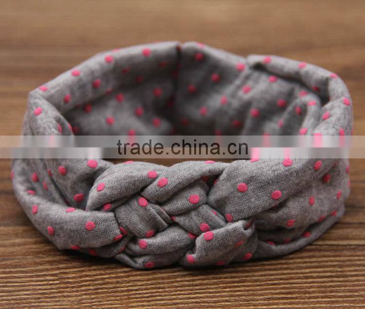 Wholesale new arrival top knot turban polka dots hair accessories for kids M5062410