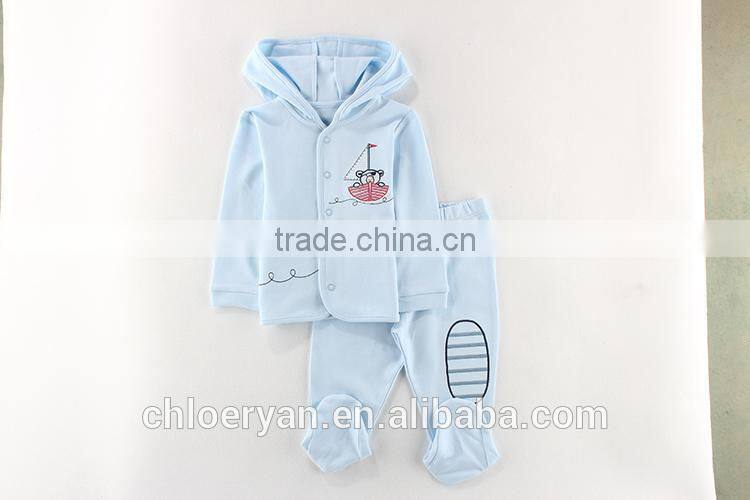 100% cotton 0-3 month baby boy suits long sleeve infant warmer clothing