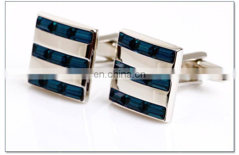 New Crystal 4 color Plated Cufflink