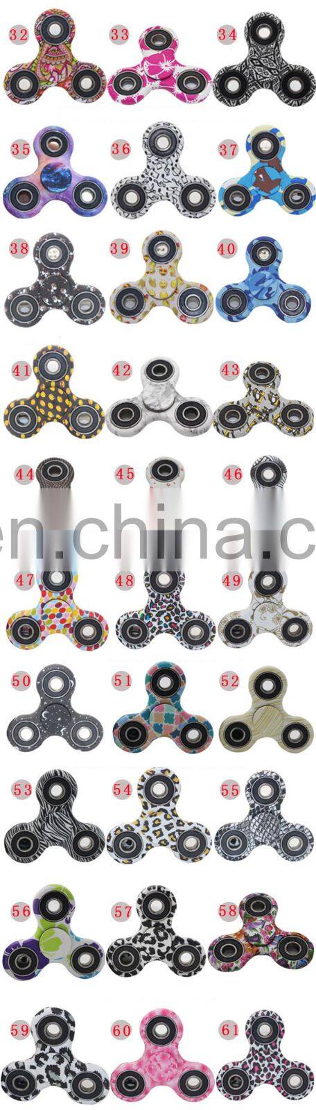 2017 Popular Stress Relase Stainless steel Plastic Bearing Glow Hand Fidget Spinner