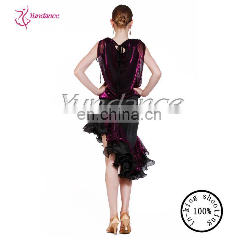 AB009 Latin Dance Dress, Latin Ramba Chacha Dance Costume, Sequin Jive Ballroom Skirt