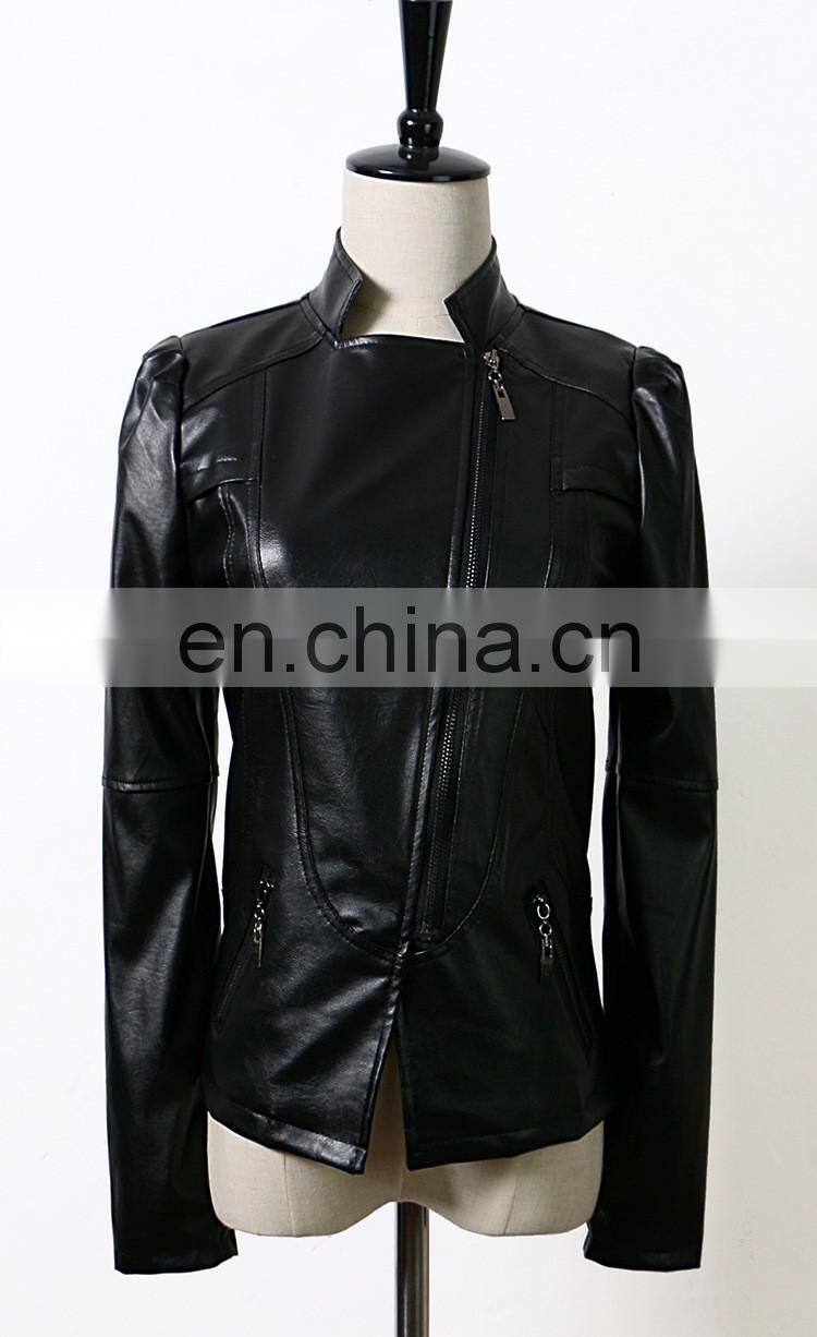 Alluring leather zipper bulk wholesale jacket