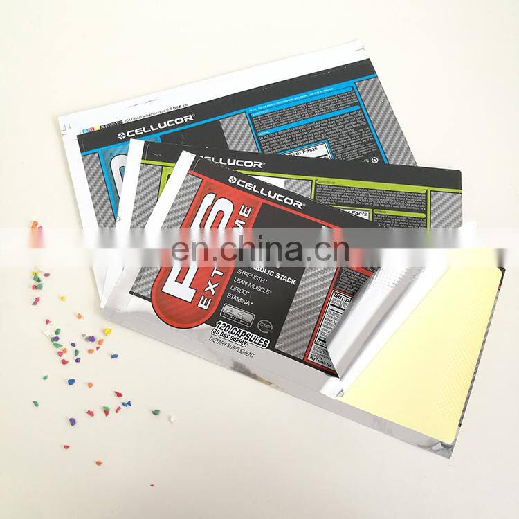 Colorful printing sticker labels weight loss high energy drink adhesive PVC label with embossing