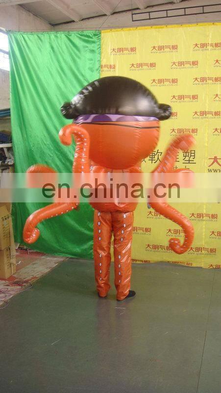 customized printed backpack inflatable octopus costume for adults