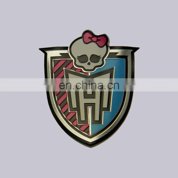 OEM Factory Square Shape Custom Painted Brushed Metal Embossed Aluminum Label