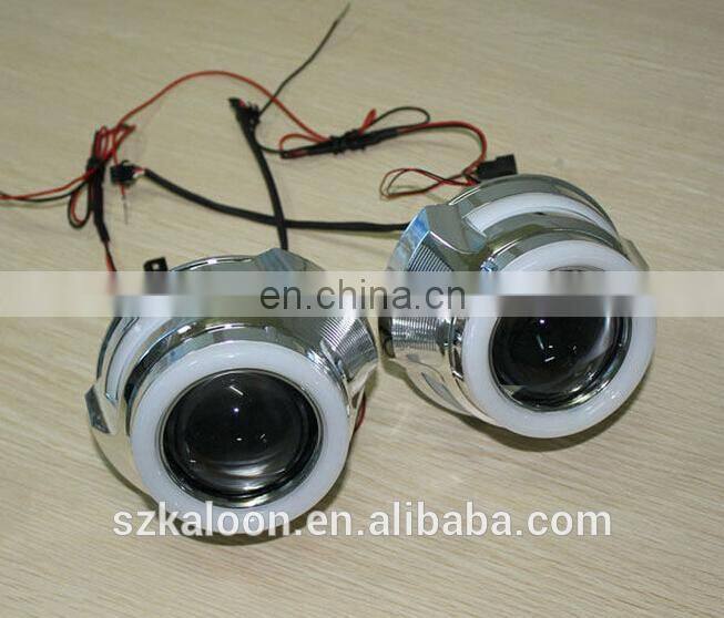 LED double angel eyes hid bixenon projector lens headlight