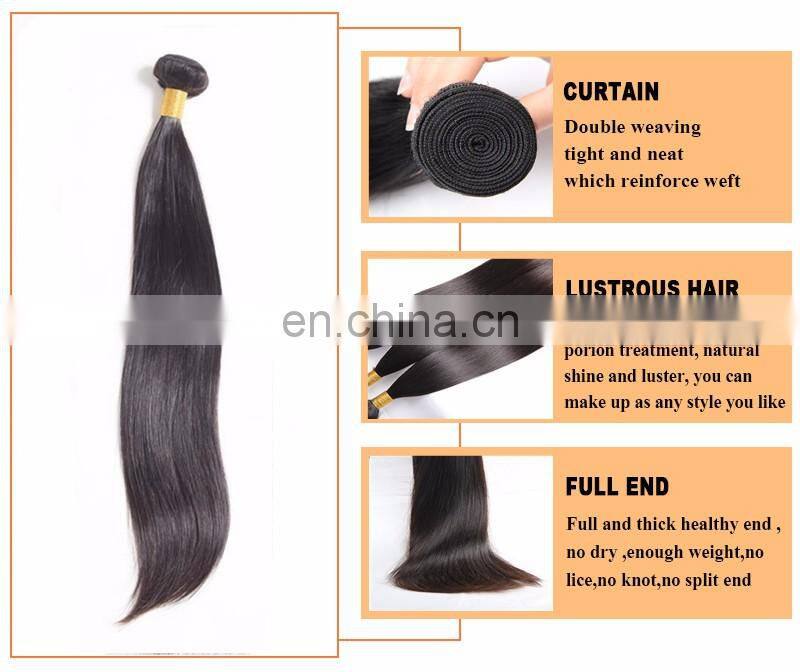 Grade 7A Wholesale Brazilian Silky Straight Virgin Human Hair Extension Peruvian 100% Mink Hair Remy Hair