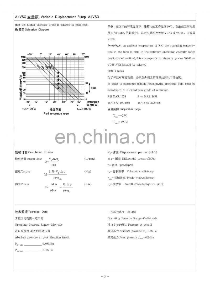 Replace Rexroth A4VSO series A4VSO180DFR/22R-PPB13N00 hydraulic pump