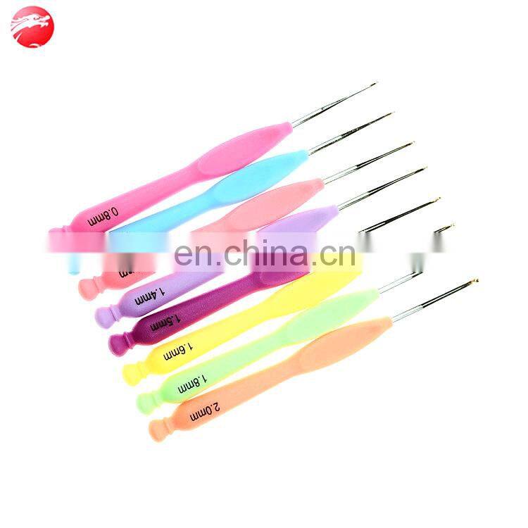 Custom knitting needle with rubber handle low price crochet hook set