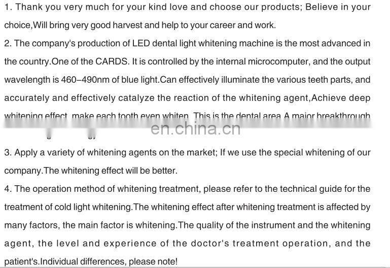 Beauty Products 2019 Teeth Whitening Machine with LED Light 3 color light lamp