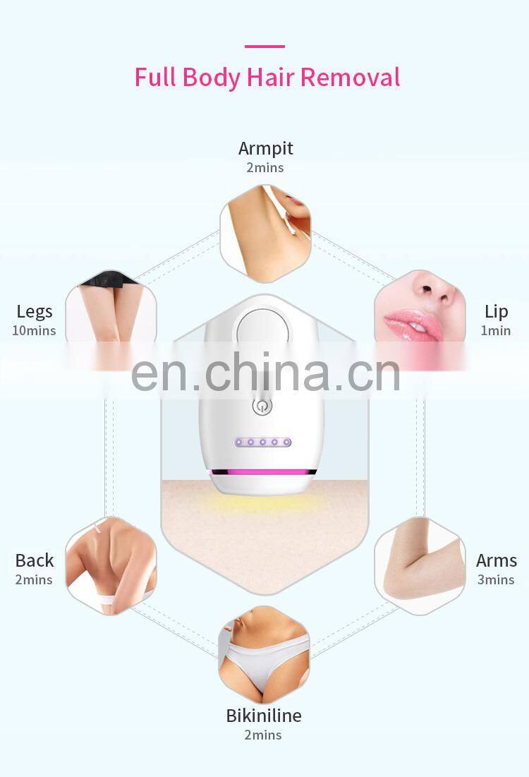 Home use permanent facial hair laser removal machine for women 350,000 flashes