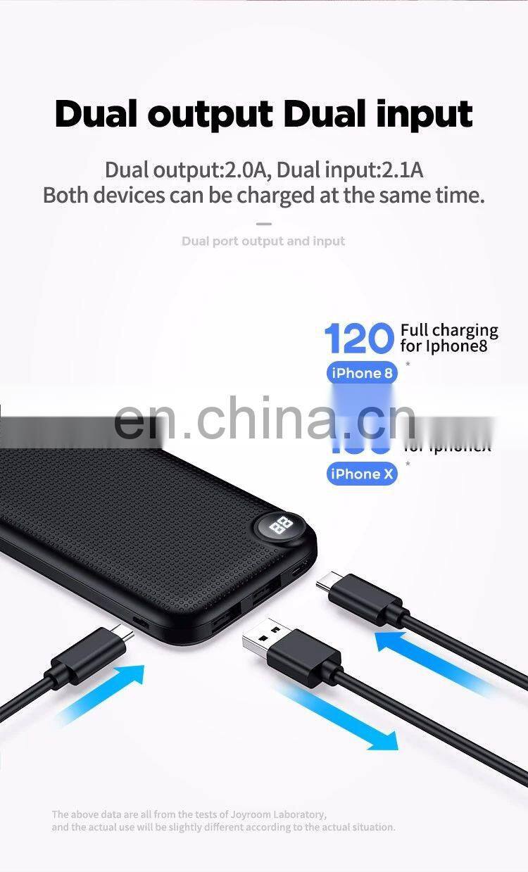 Joyroom portable 10000mah power bank for mobile phone