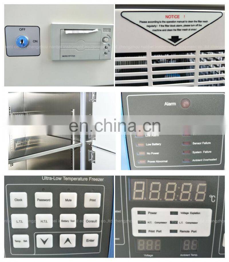 Big size medical -80 degree laboratory upright freezer