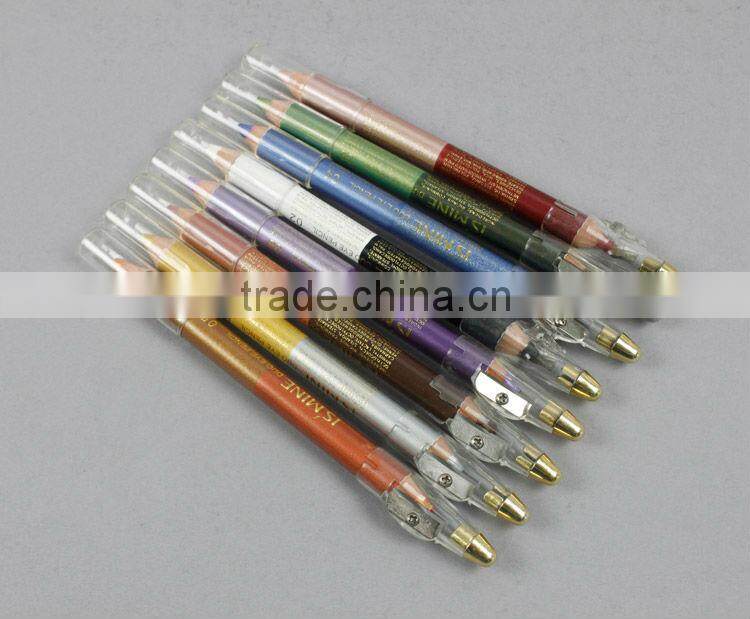 8 pcs dual head colored white permanent eyeliner pencil