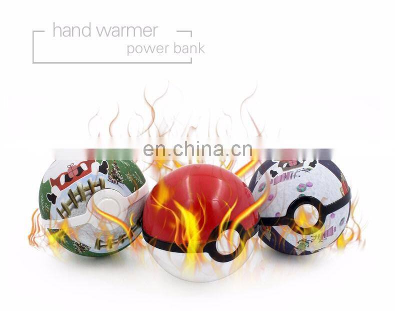 Colorful Special Gift Multi Function 6000mah Ball Hand Warmer Power Bank for Christmas gift power charger