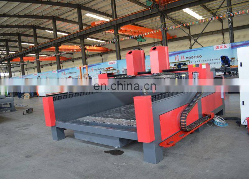 Beautifully carved 1325 heavy stone carving machine independent double head automatic CNC stone tablet marble cutting machine