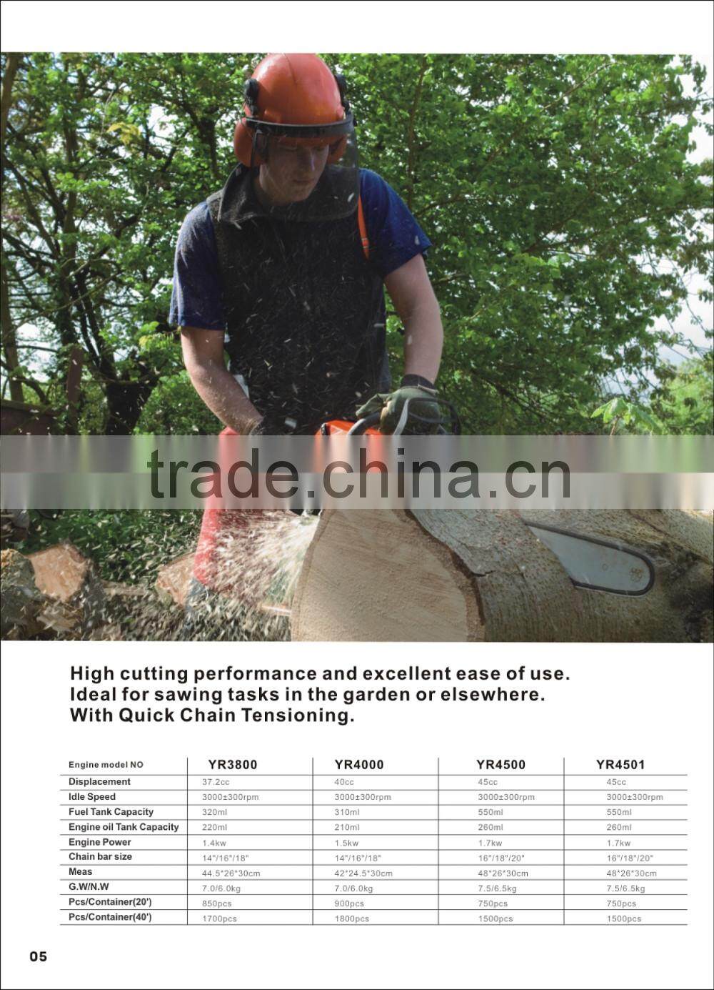 (936) new design gasoline chainsaw 6200cc with CE and GS certificate