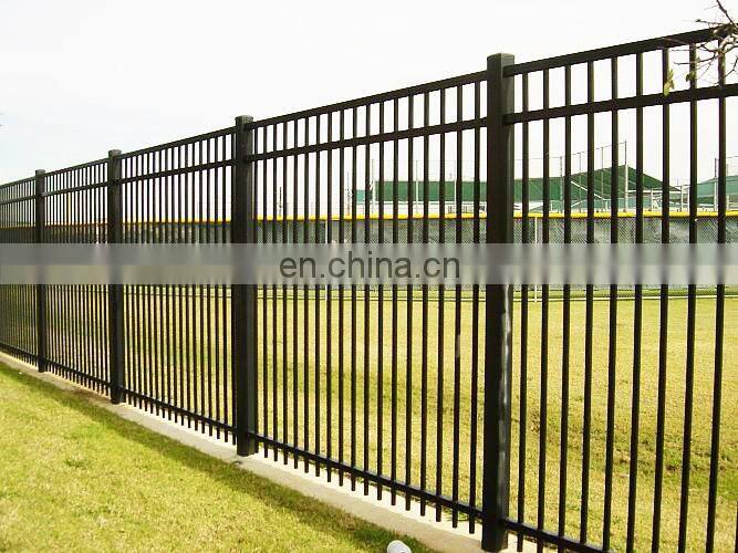 yard garden wrought iron steel fence,galvanized palisade fence,metal fence.