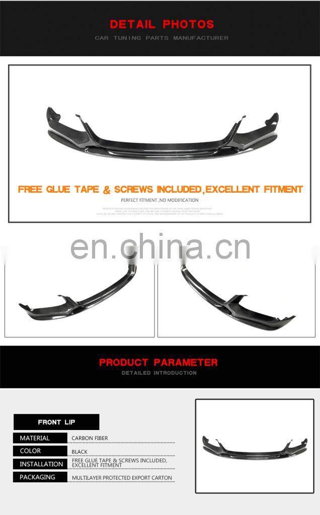 For BMW 7 Series M-sport Carbon Fiber Front Bumper Lip Spoiler 2016 2017 2018