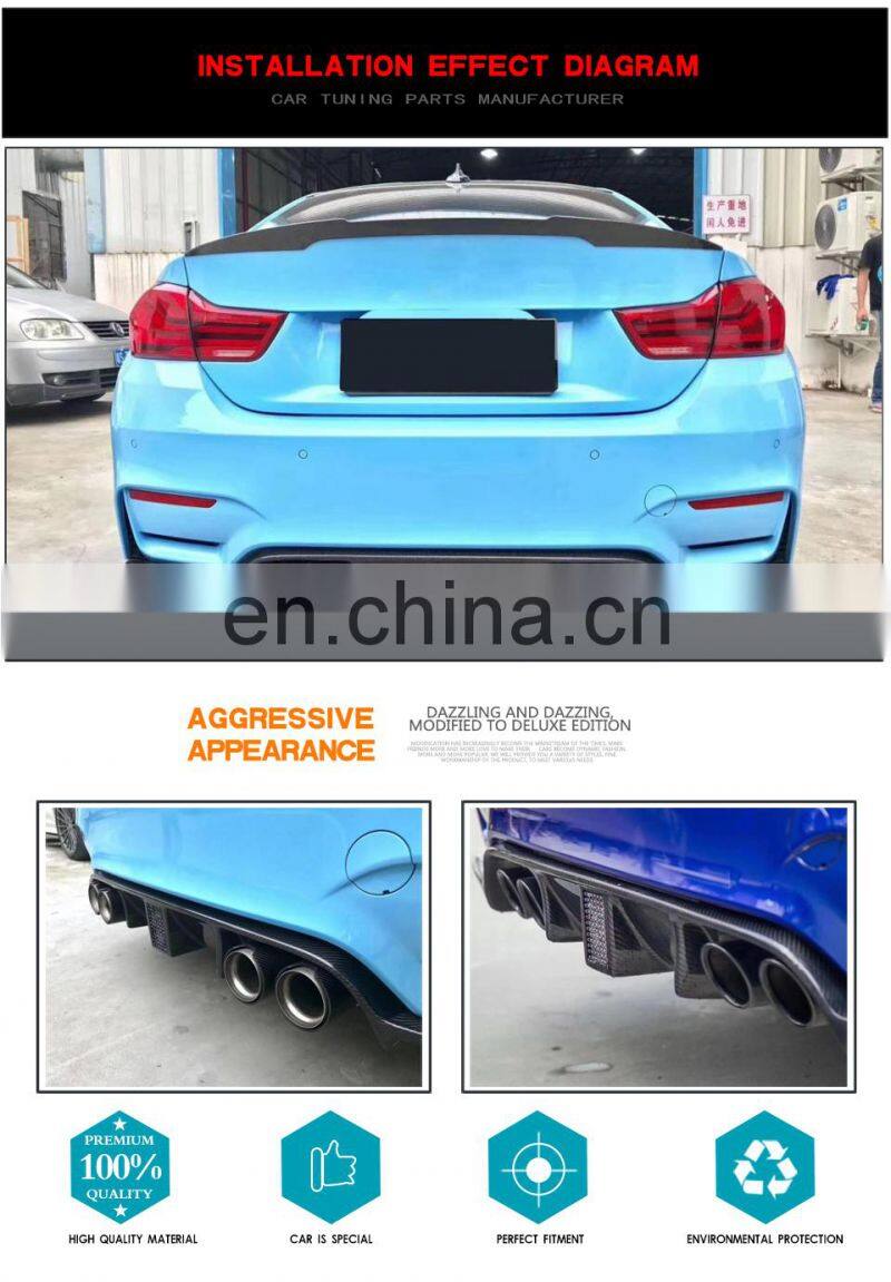 Carbon Fiber F8x M3 M4 Rear Valance Lip for BMW F82 F83 M4 F80 M3 2015- 2019