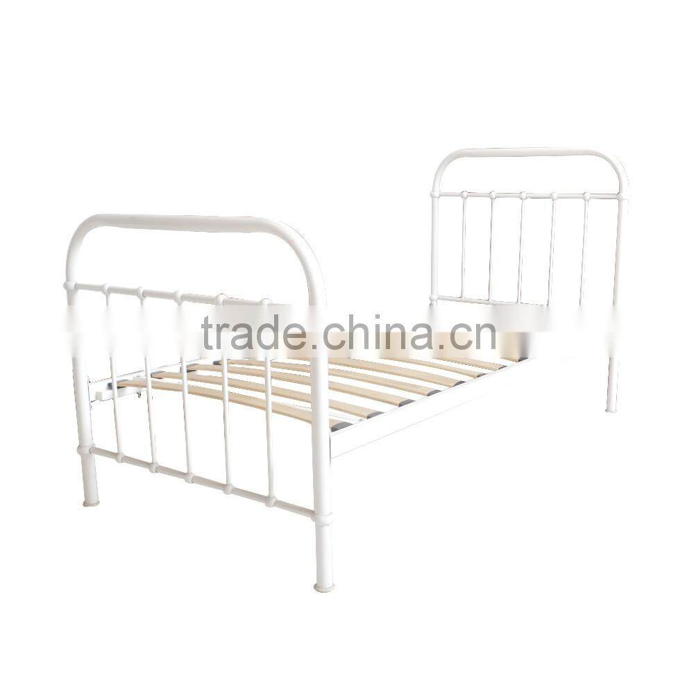 Trade Assurance Factory Supplier Modern Design White Color Metal Bed