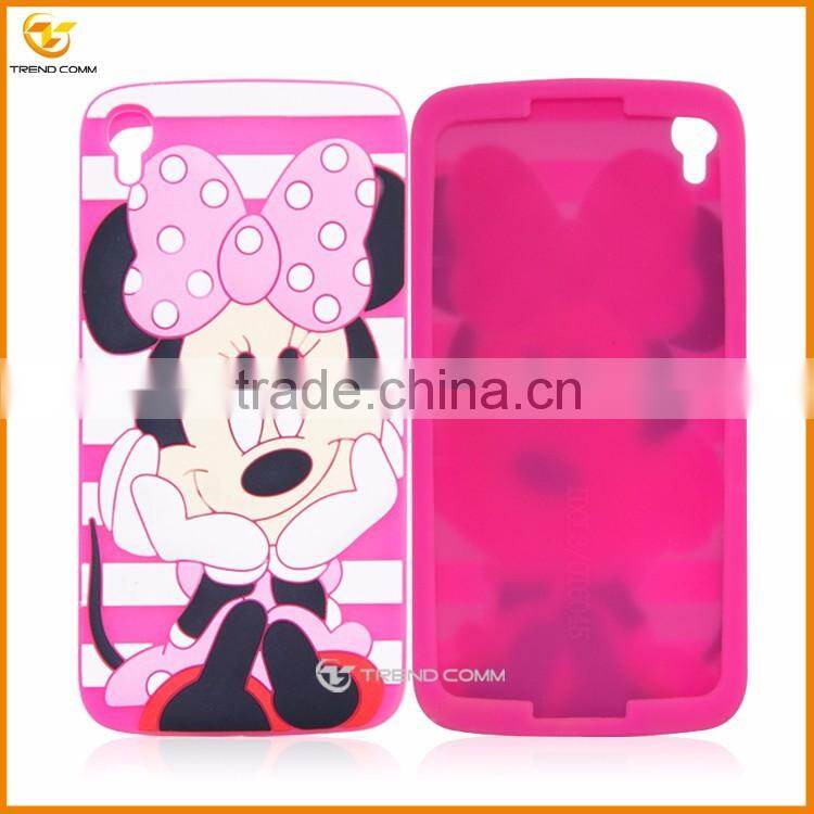 new products 3d cartoon silicone case for Alcatel OT6045