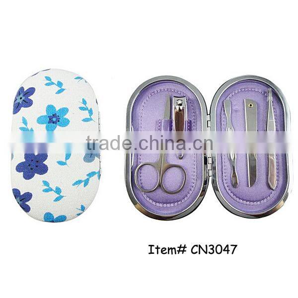 Plant flower printing nail file nail clipper wholesale beauty manicure set
