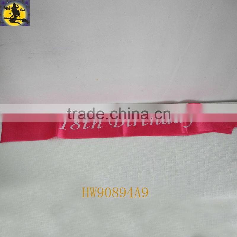 Flirty at 30 Hot Red Satin Sash for Birthday Party