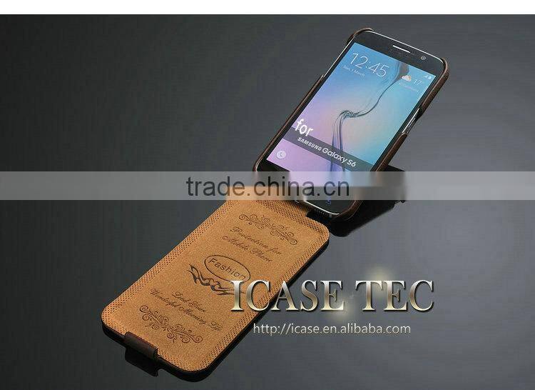 Genuine Leather Case for samsung galaxy S6, newest arrival Flip case for samsung galaxy S6