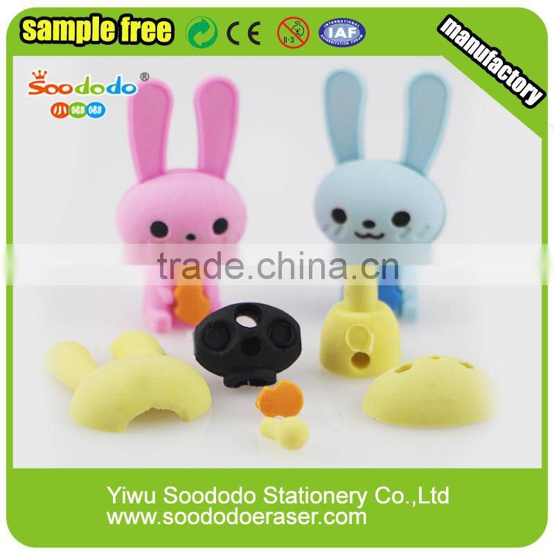 TPR eraser for kids toy- 3d horse erasers