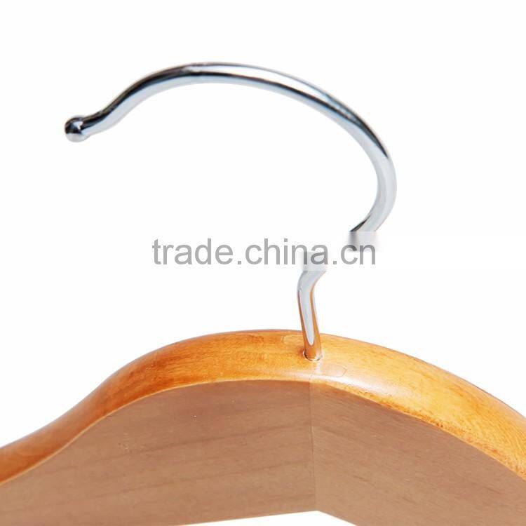 Wholesale manufactory provide high ending wooden clothes hanger
