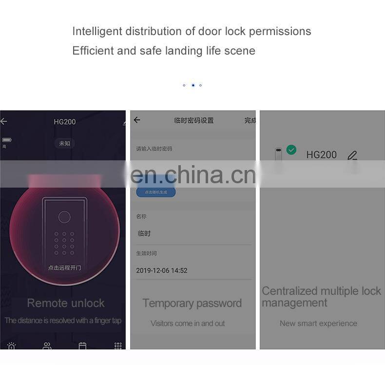 Tuya Smart Access Control Keyless Electronic Key Code Door Locks With APP And Code For Aluminum Frame Sliding Door with doorbell