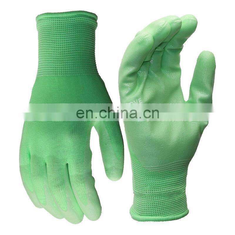 13 Gauge Polyester Liner Garden Gloves Nitrile Dipping Gloves Wholesale Garden Gloves