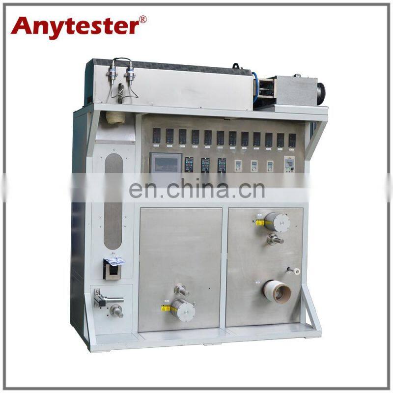 Lab scale continuous melt spinning machine