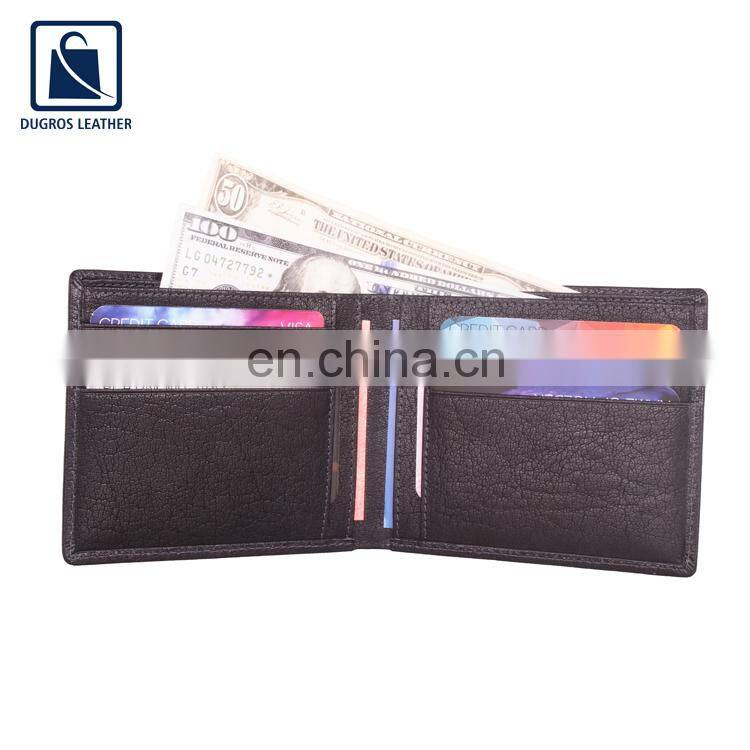 Modern Design Stylish and Luxury Matching Stitching Genuine Leather Wallet for Men