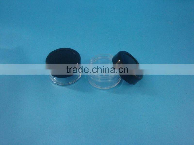 Good-looking cosmetic acrylic jar container with hand lid / luxury empty double layer jar container for personal care cream jar