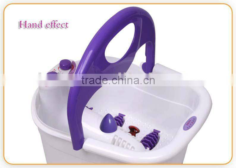 Electronic massage bubble footbath