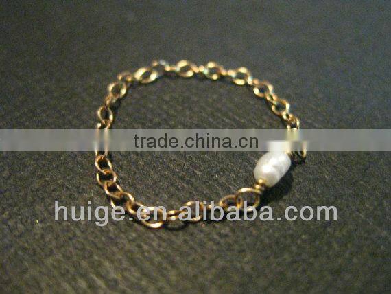 Gold filled chains rings with Precious Gemstone
