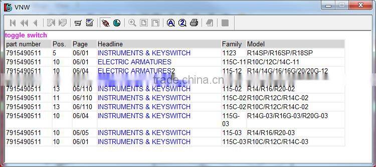 toggle switch parking brake 7915490511 spare part for Linde forklift truck 115