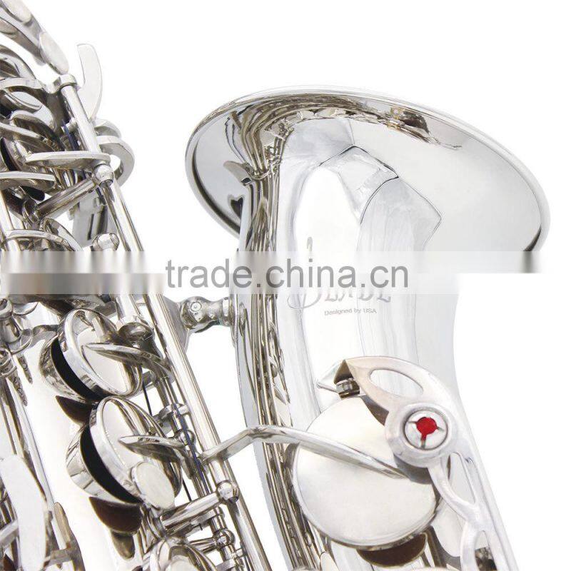 Plastic baby saxophone silver metal alto saxophone