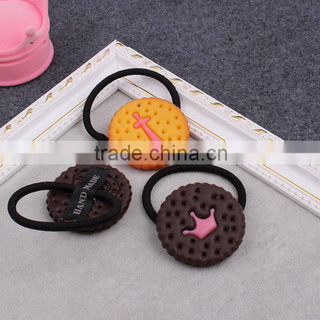 Simulation Omelette biscuit elastic hair band